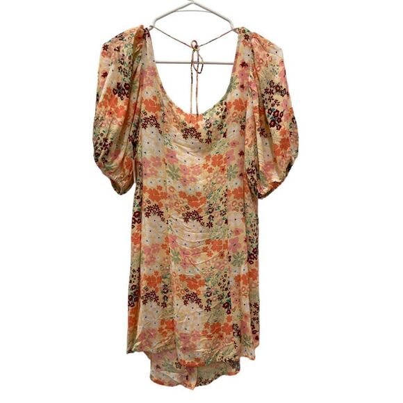 Free People Callie Floral Print Scoop Neck Short Sleeve Tunic Top .Size XS - Picture 8 of 16